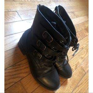 Charlotte Russe Size 6 Black Combat Boots